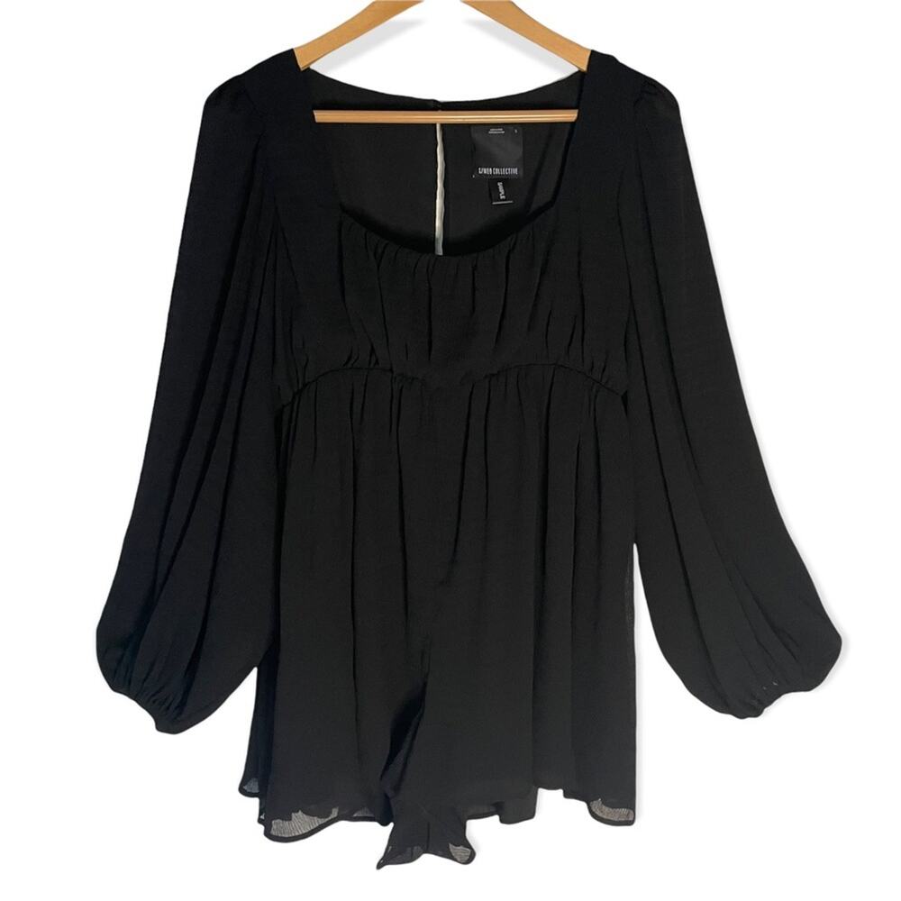 C/MEO Collective Square Neck Mini Romper Black Small